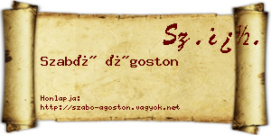 Szabó Ágoston névjegykártya