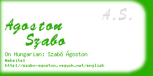 agoston szabo business card